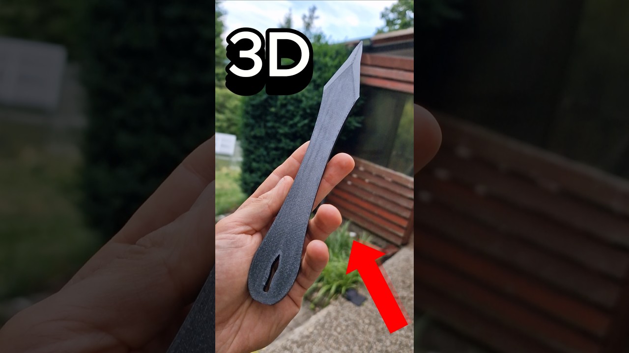 3D Printed Throwing Knife #knifeskills #knifethrowing #shorts