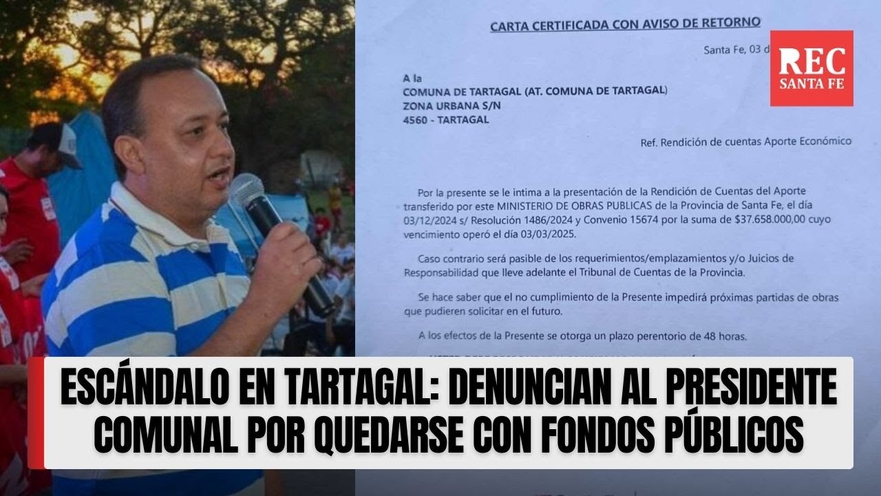 Esc&aacute;ndalo en Tartagal: Denuncian al presidente comunal por quedarse con fondos p&uacute;blicos