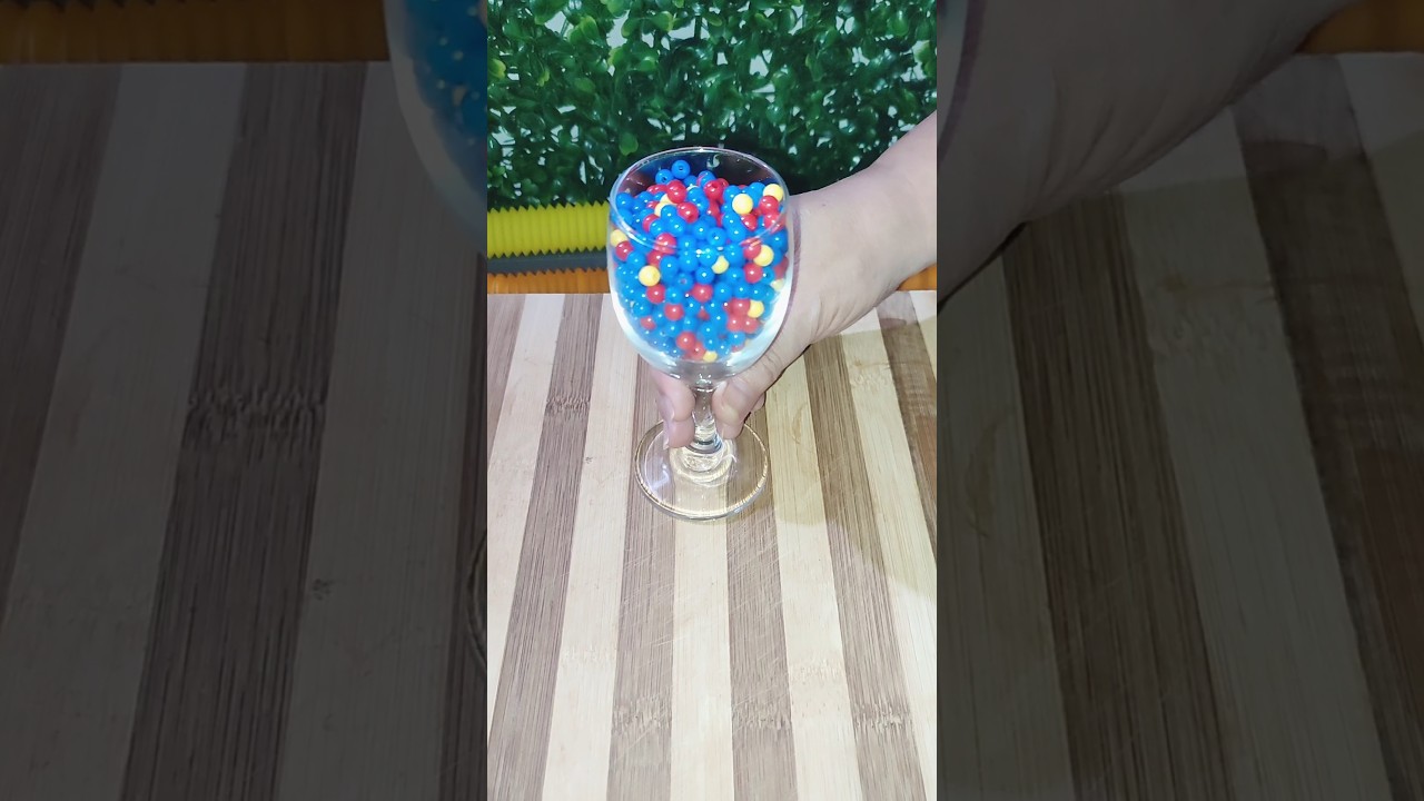Satisfying Glass of Beads🍷ASMR || #trending #beadsound #ytshortsvideo #shorts