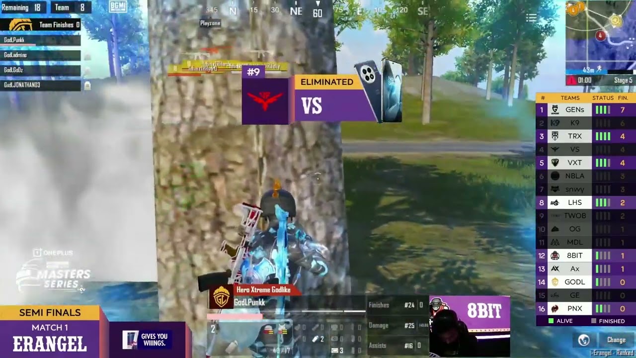 Semi Finals Day 1 - TRX vs GODL || 2025 OnePlus Android BGMS Season 4