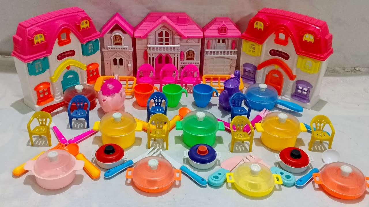 5 Minutes Satisfying with Unboxing Barbie Princess Fancy Wardrobe & Kitchen Toy Set Review | ASMR