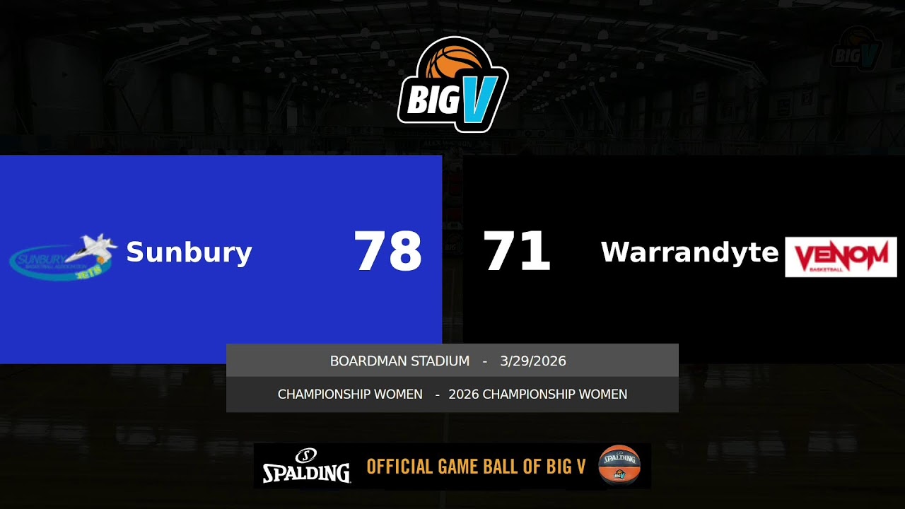 Big V - Champ Women - Sunbury vs Warrandyte - Round 1