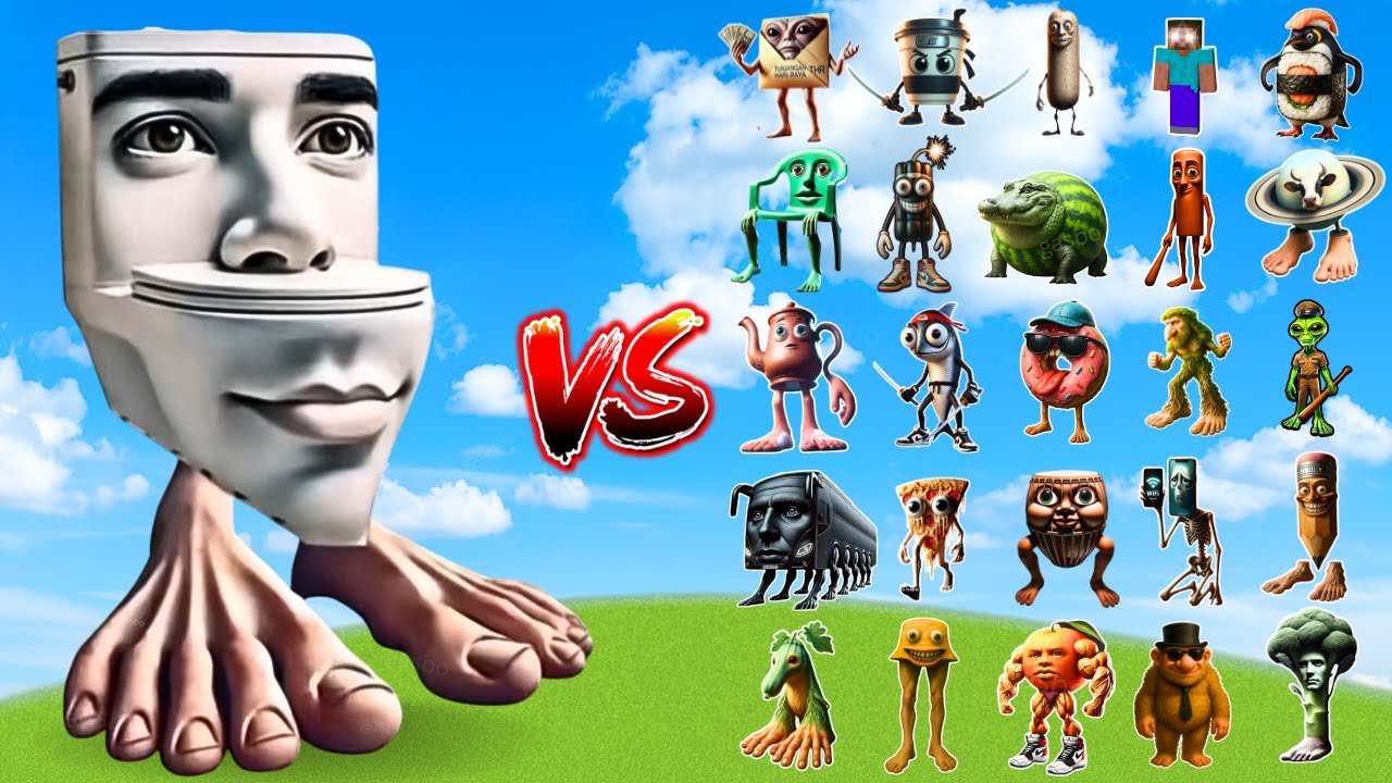 TOILET MUKA KAKI vs All Anomaly Brainrot Bosses | Minecraft Mob Battle