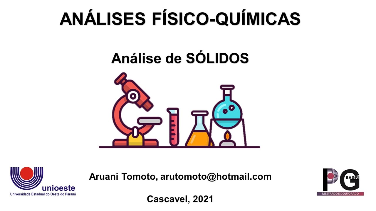 Aula 1 - Análise dos sólidos totais. voláteis e fixos
