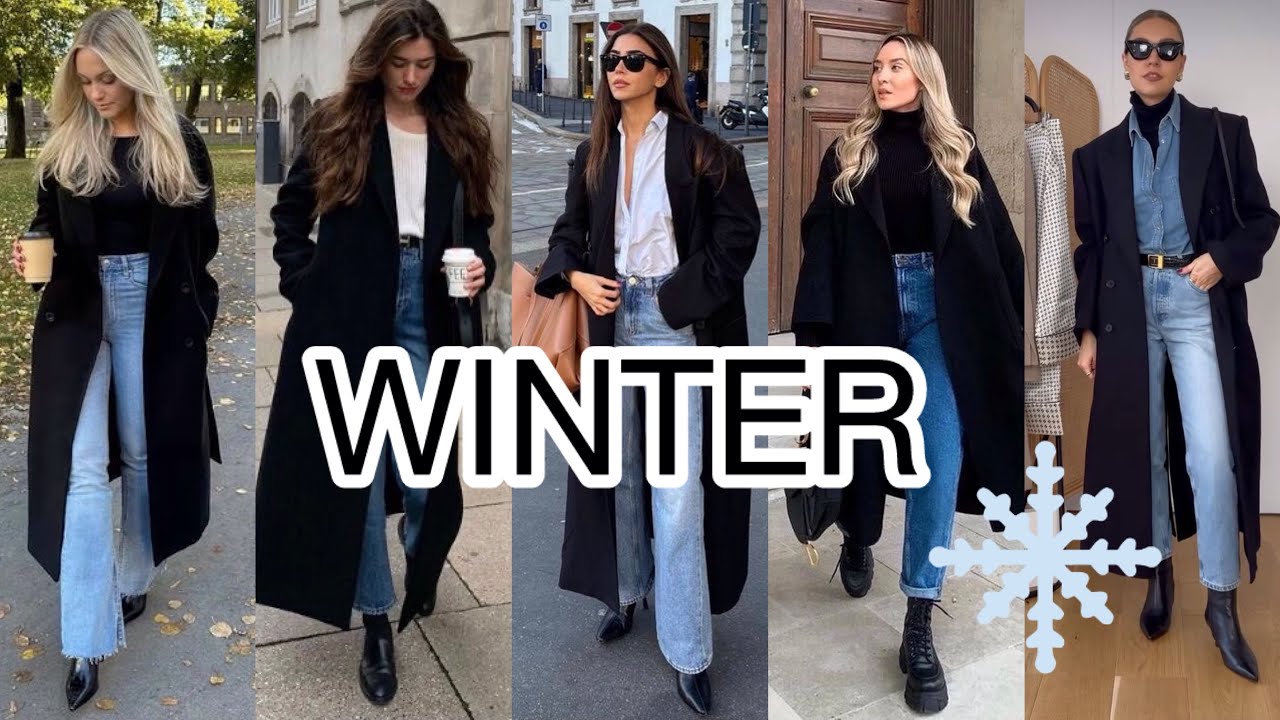MODA MUJER 2024 / OUTFITS CON JEANS BÁSICOS / WINTER FASHION 2024-2025