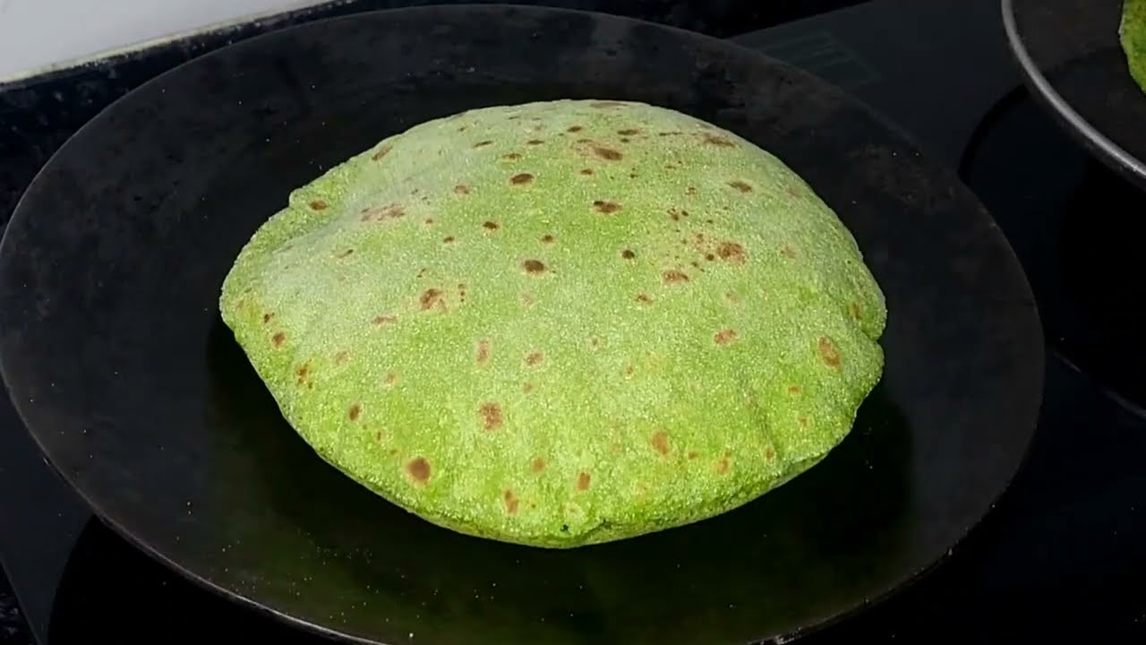 Iron Rich Spinach Roti | पालक कि रोटी/फुल्का रेसिपी के साथ शिमला मिर्च की सब्जी |