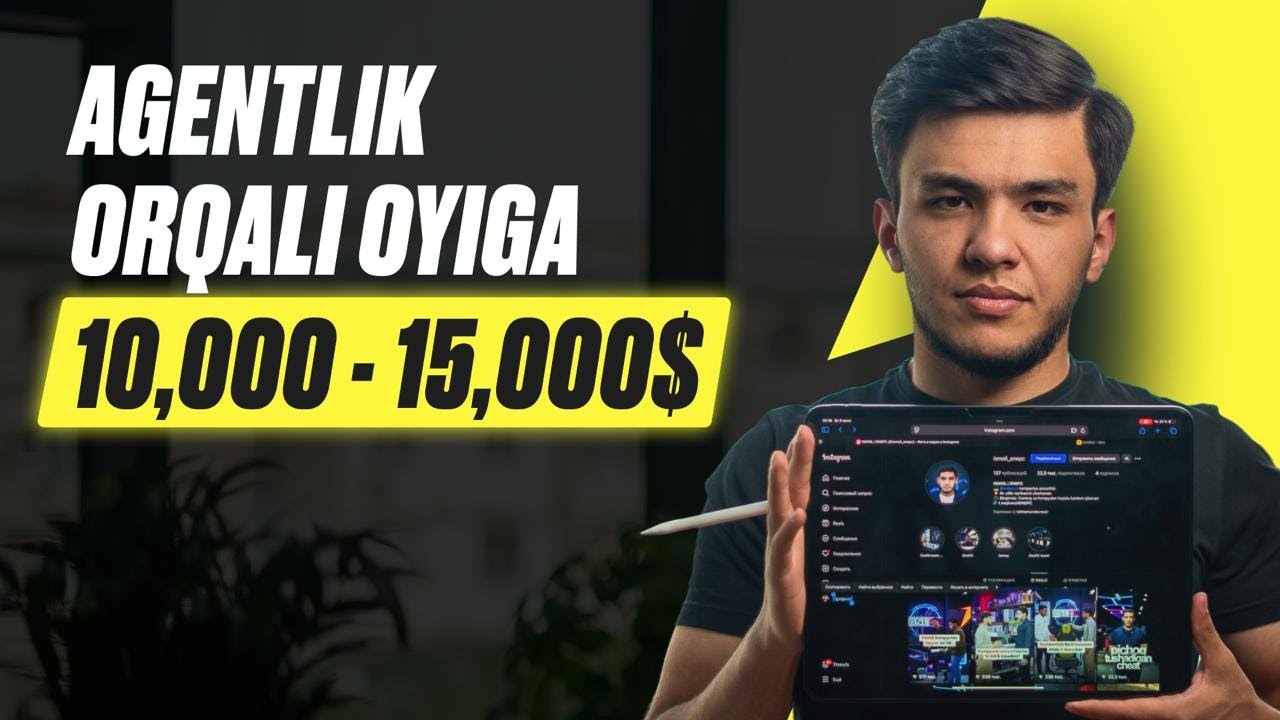Agentlik orqali oyiga 10,000-15,000$ aylanmaga chiqish yo&rsquo;li!