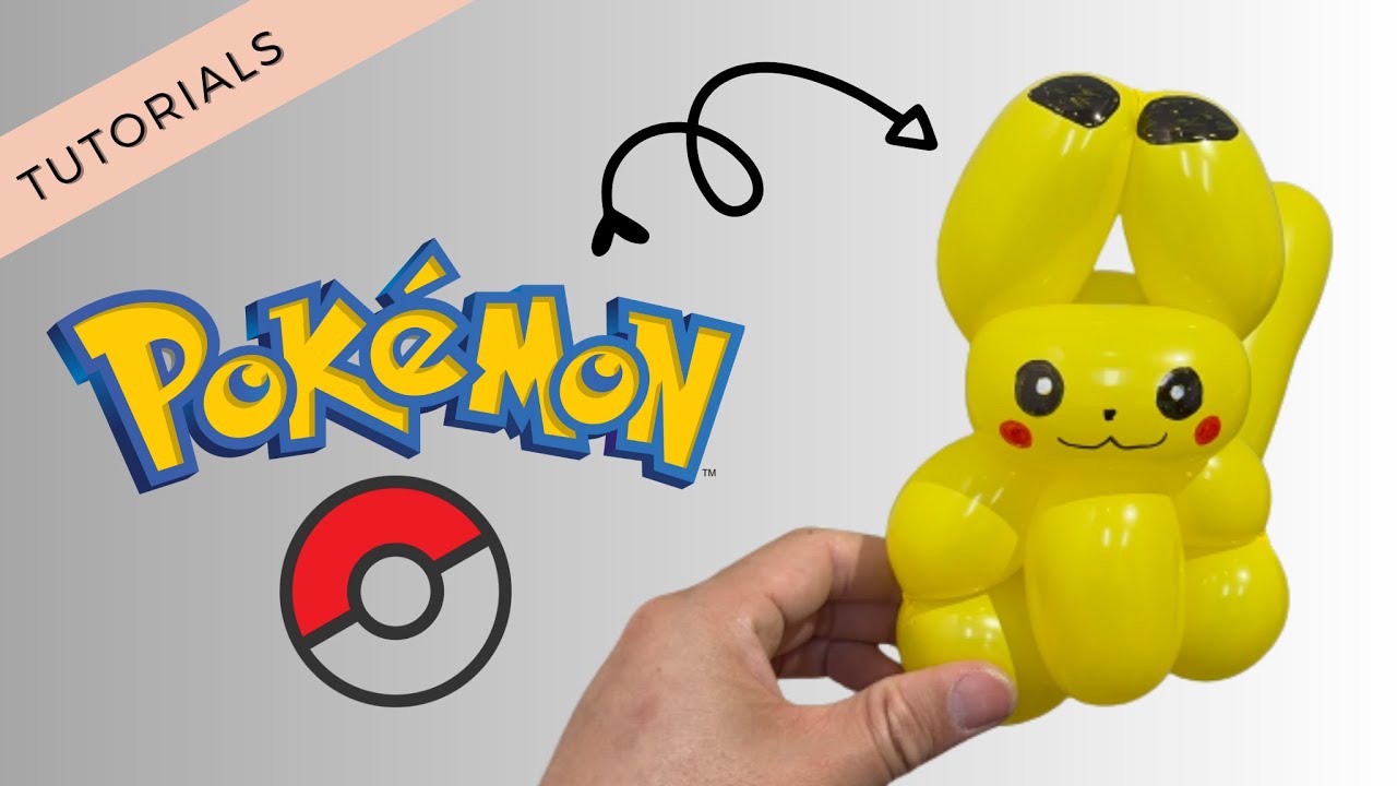 How to make Pokémon Pikachu Balloon Twisting Tutorials 寶可夢皮卡丘扭氣球教學