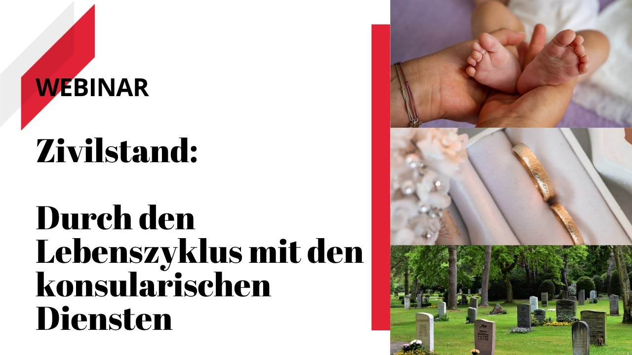 Heirat, Geburt oder Todesfall – Zivilstandsfälle im Ausland | Webinar | SwissCommunity