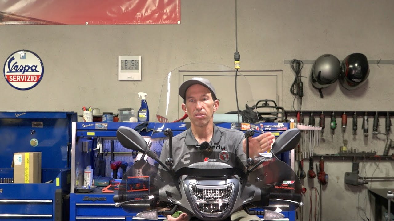 Piaggio BV400 Full Size Faco Windshield Installed by Robot