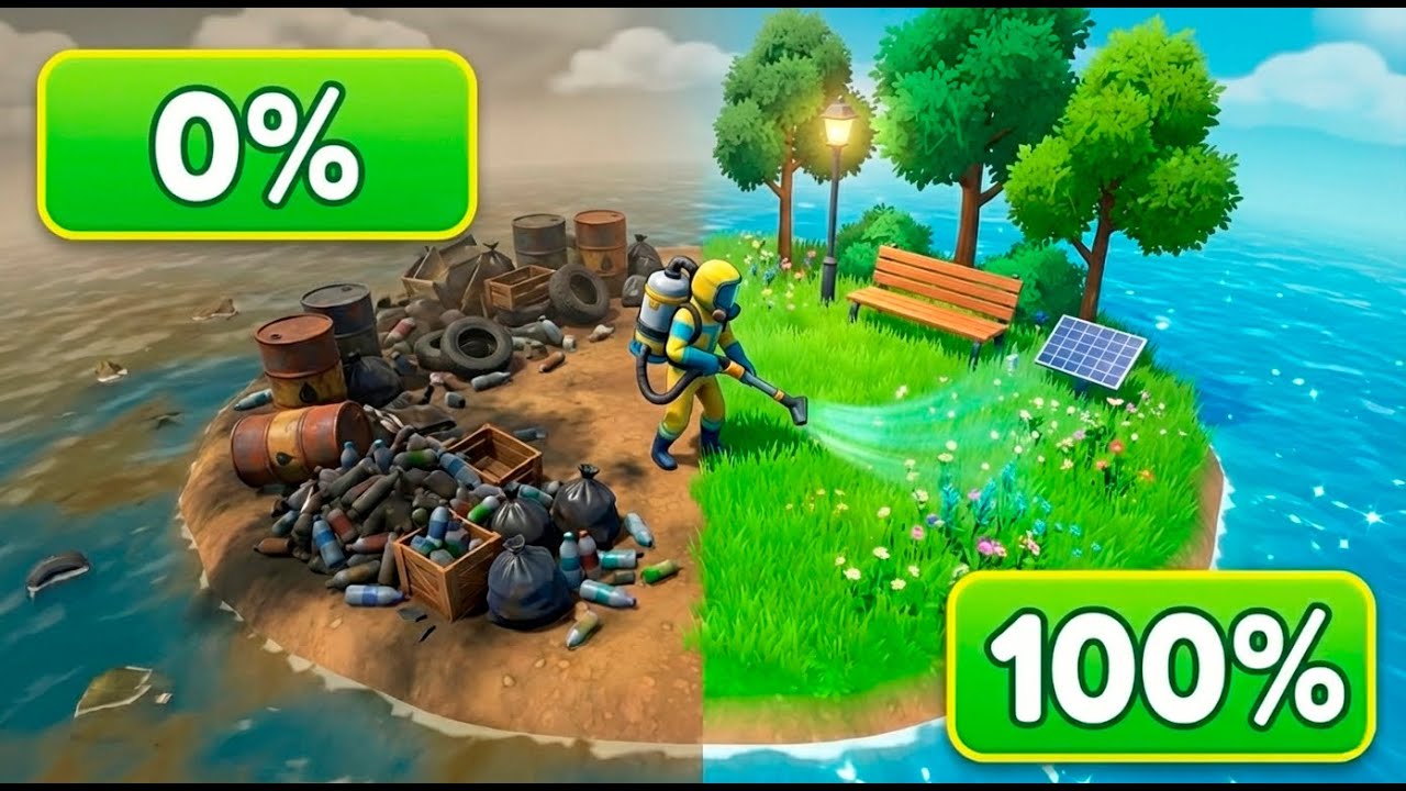 ПОЛНАЯ УБОРКА ПЛАНЕТЫ: 100% Clean Up Earth (Спокойный геймплей)
