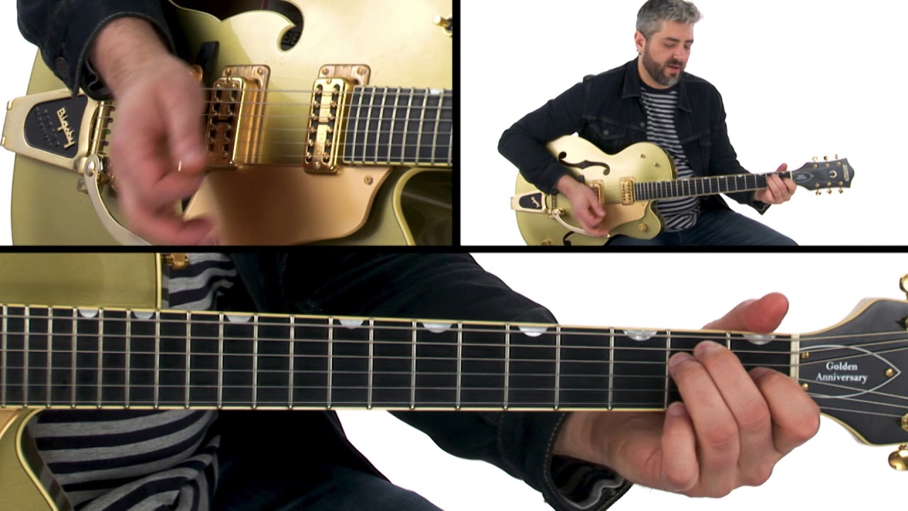 Rockabilly Rhythm Guitar Lesson -  Travis Picking - Jason Loughlin