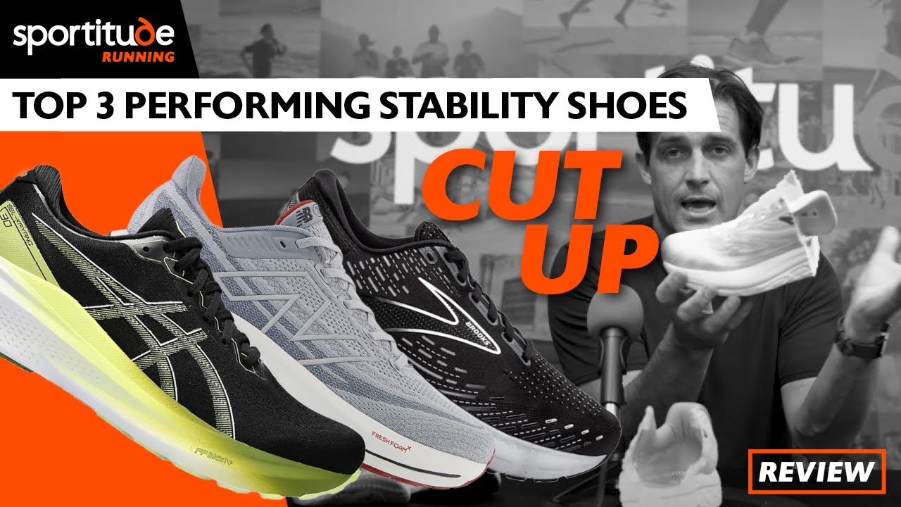 We Cut Up Our Top 3 Performing Stability Shoes To See What's Inside | Sportitude Running 2023