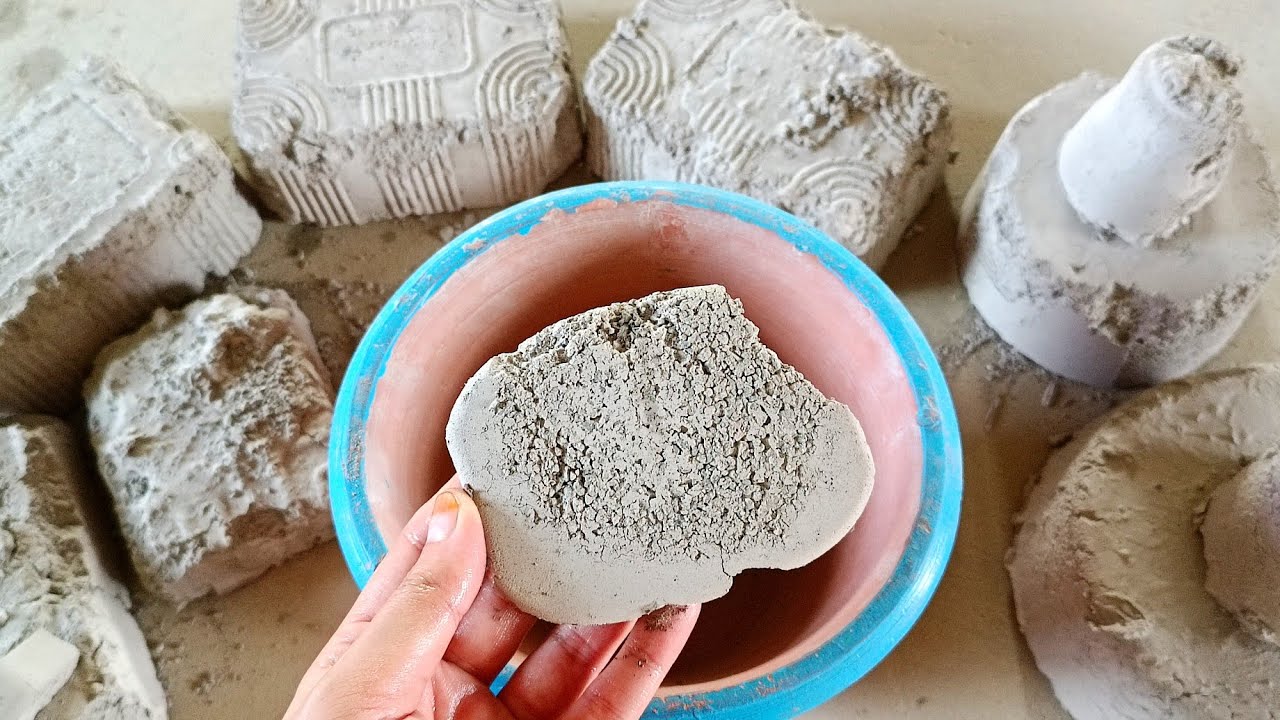 New ✅ -- 6 Types Of Crumbling Pure Cement Fluffy Dusty 😷 Soft Crinkly Earthilicious Delicious 🤤