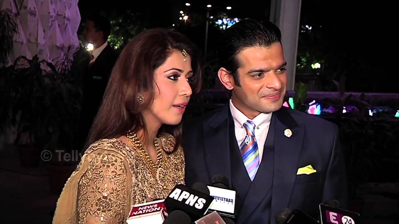 Karan Patel and Ankita talk to Media at Their Wedding Reception