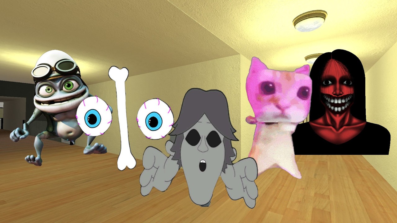 Kuchisake Onna,67 Nextbot,Crazy Frog,Montagem Miau Escape the Creepyface at the hotel