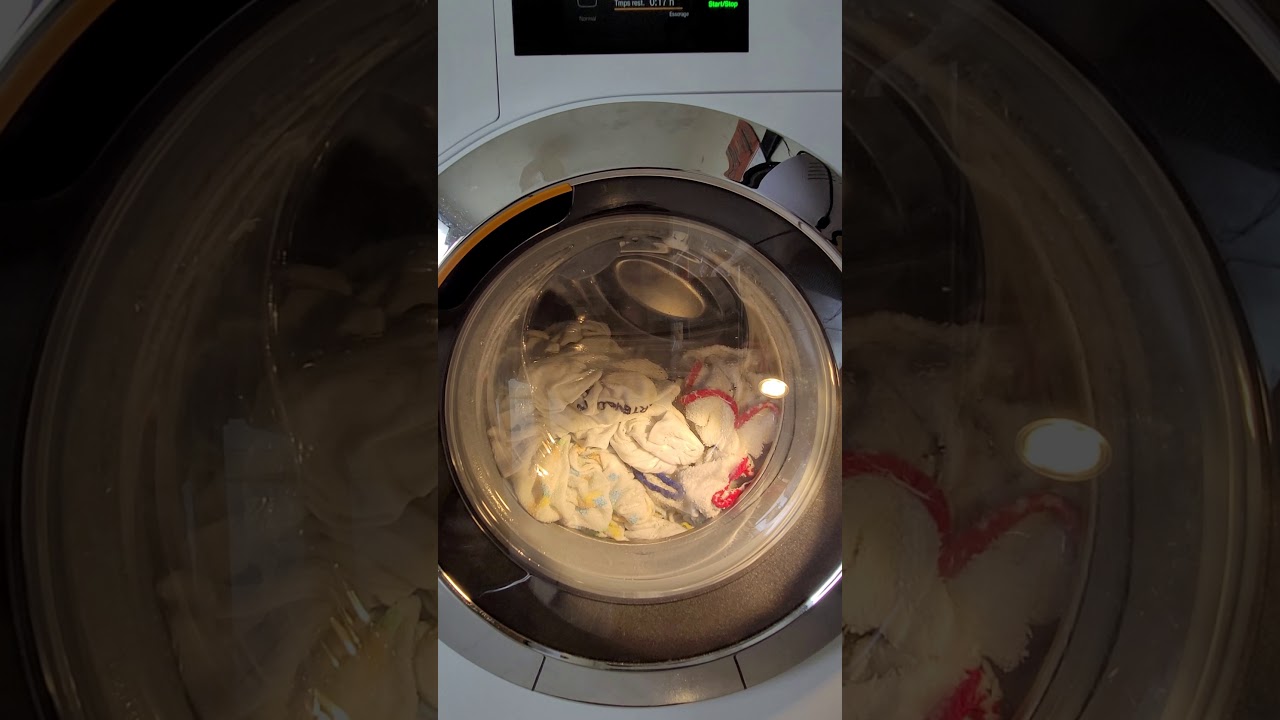 rinçage final et essorage final complet lave linge miele WCR860WPS