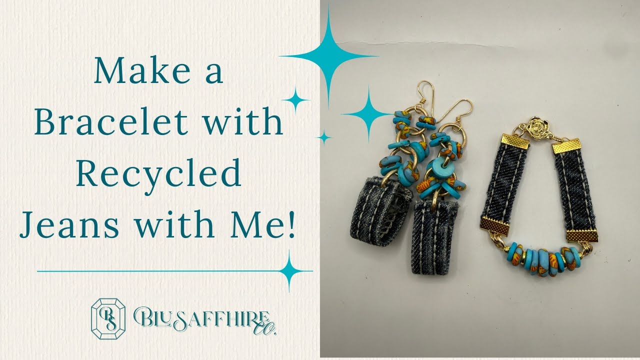 ♻️ Upcycled Denim Bracelet | Jewelry from Recycled Jeans