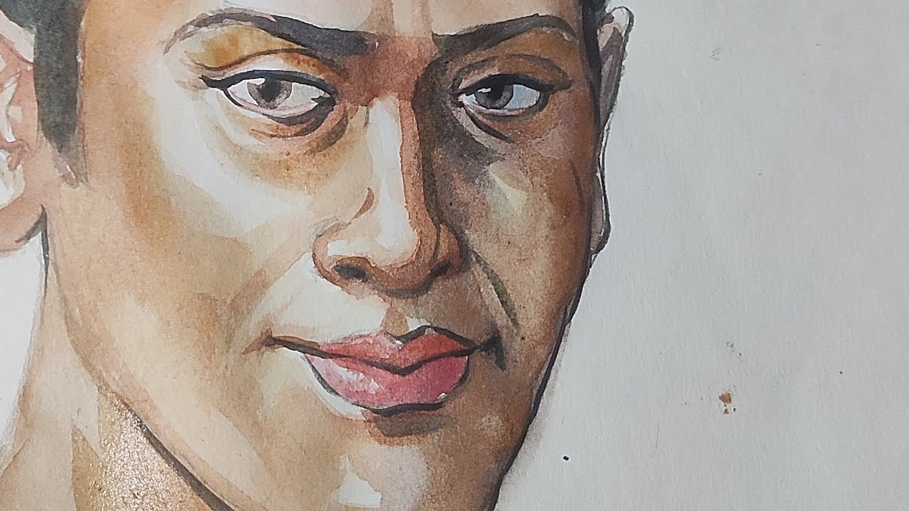 Watercolor portrait tutorial