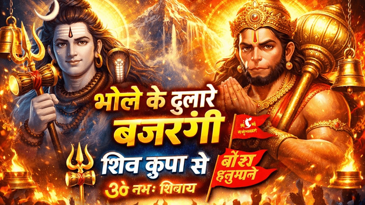 भोले के दुलारे बजरंगी | शिव कृपा से हर संकट हारे 🚩 Powerful Shiv Hanuman Bhajan 2026