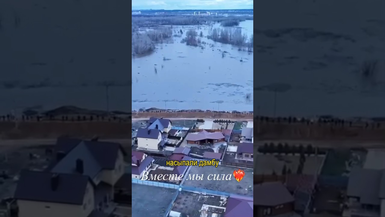 Скинулись и построили дамбу которая спасла поселок
