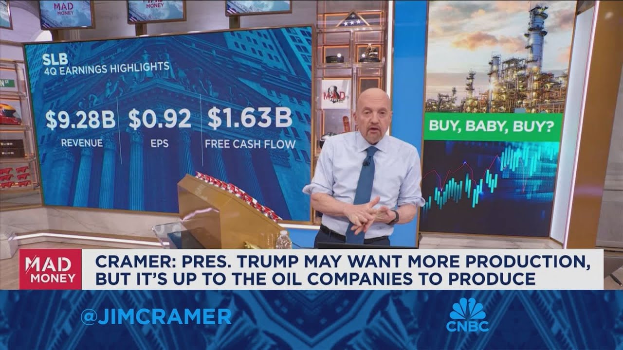 Trump may want more production, but it's up to the oil companies to produce, says Jim Cramer
