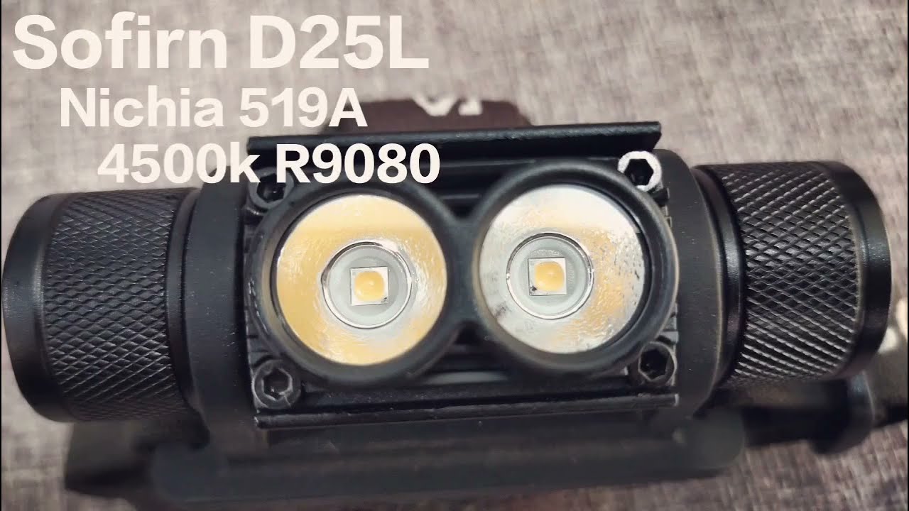 Sofirn D25L Headlamp, Nichia 519A 4500k high cri (modified) + Comparison with similar headlamps