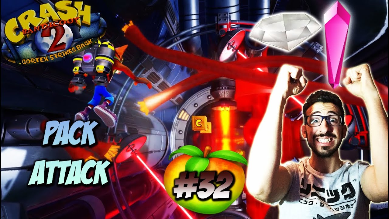 PACK ATTACK - 100% - CRASH BANDICOOT 2 - CORTEX STRIKES BACK (102%) EP. 32 - GAMEPLAY ITA
