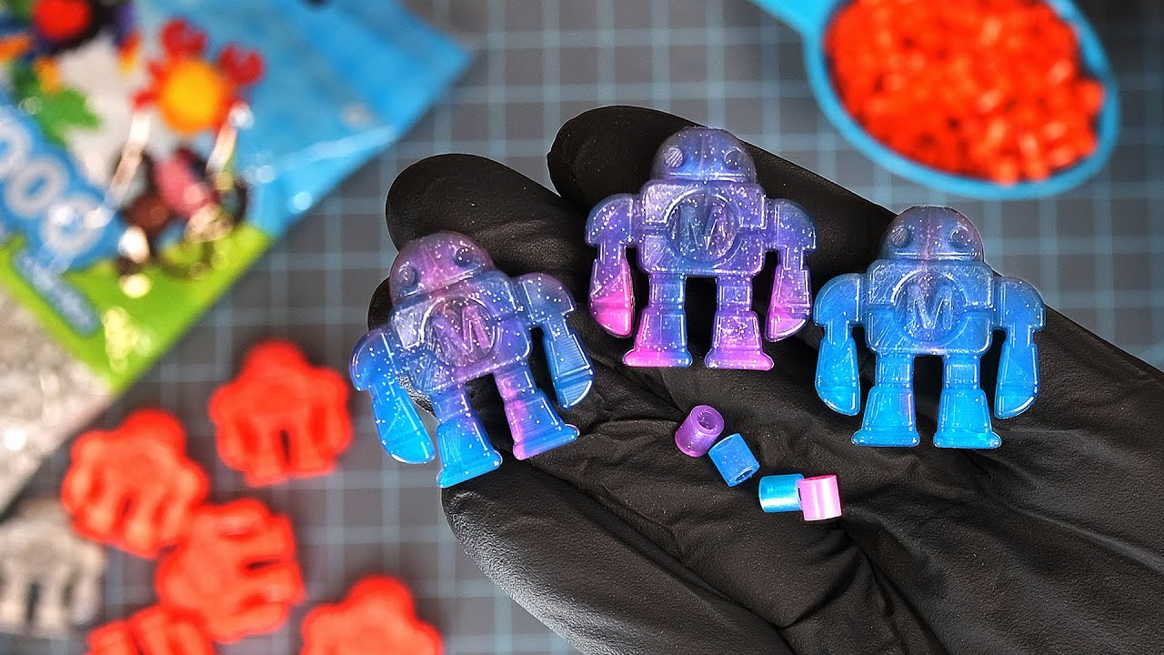 Injecting PERLER BEADS! (Galaxy robots, fume extraction, metal molds...)