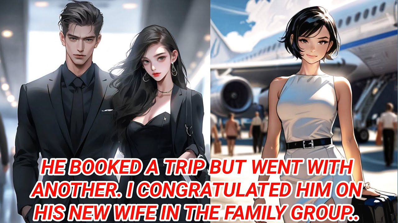 He booked a trip but went with another. I congratulated him on his new wife in the family group