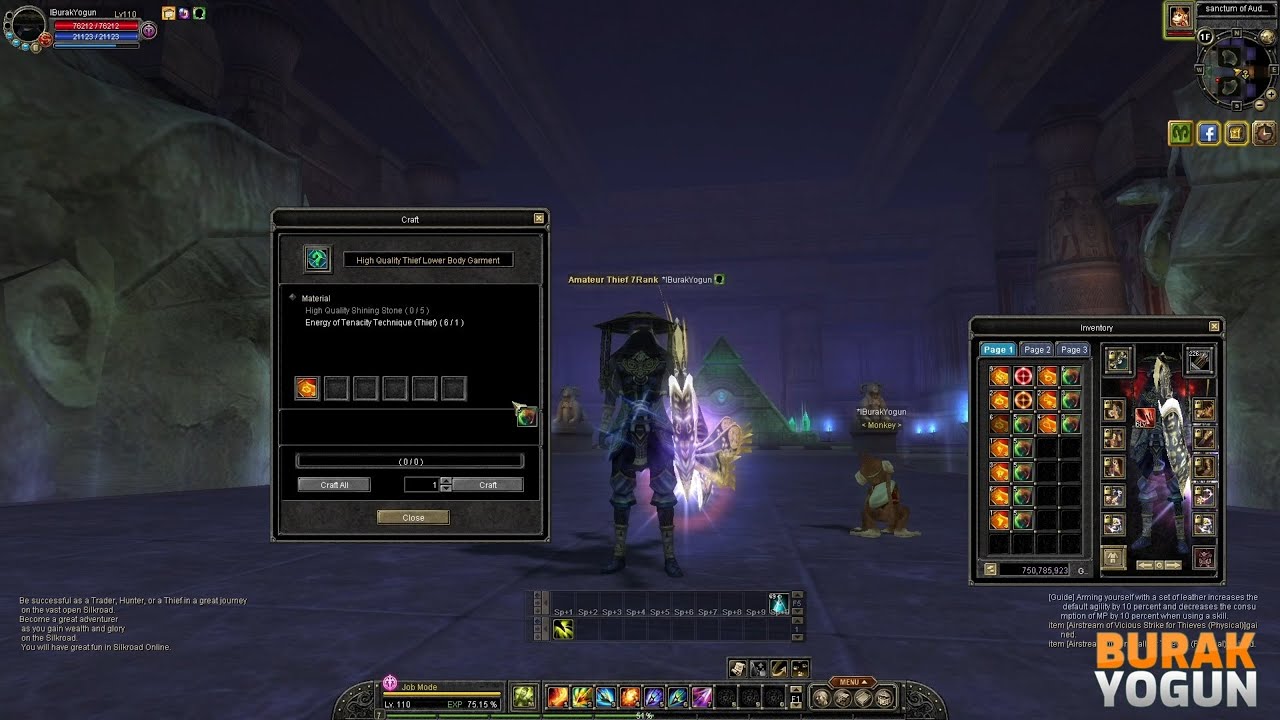 Silkroad Online - 100 Level Thief Job Set Making