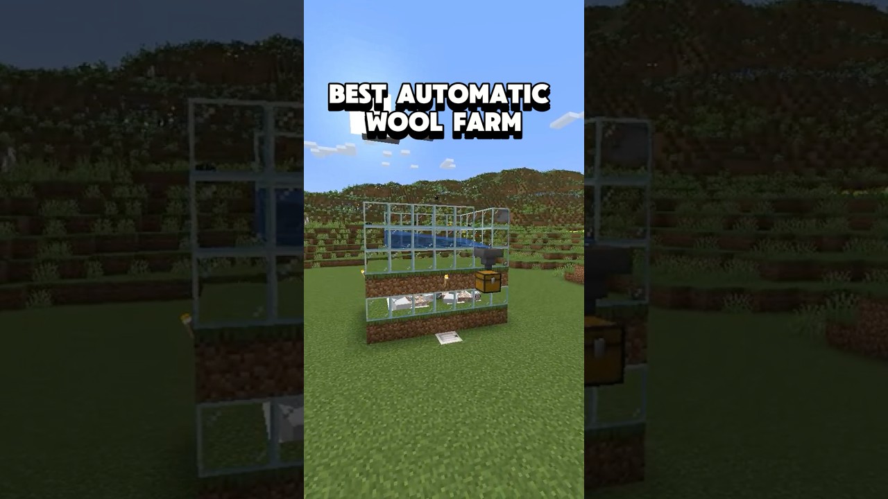 Best Automatic Wool Farm In Minecraft! #minecraft #survival #minecraftfarm