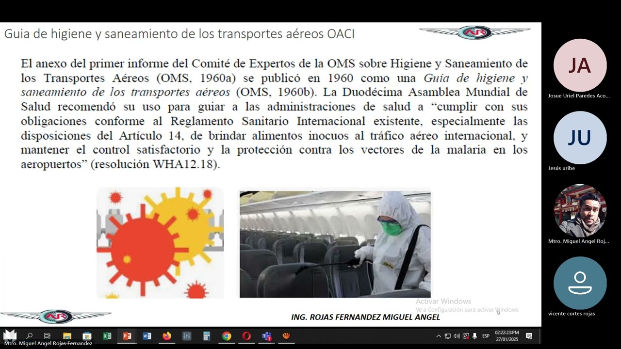 sesion 52 Apariencia de aeronaves  - guia de sanidad de OACI