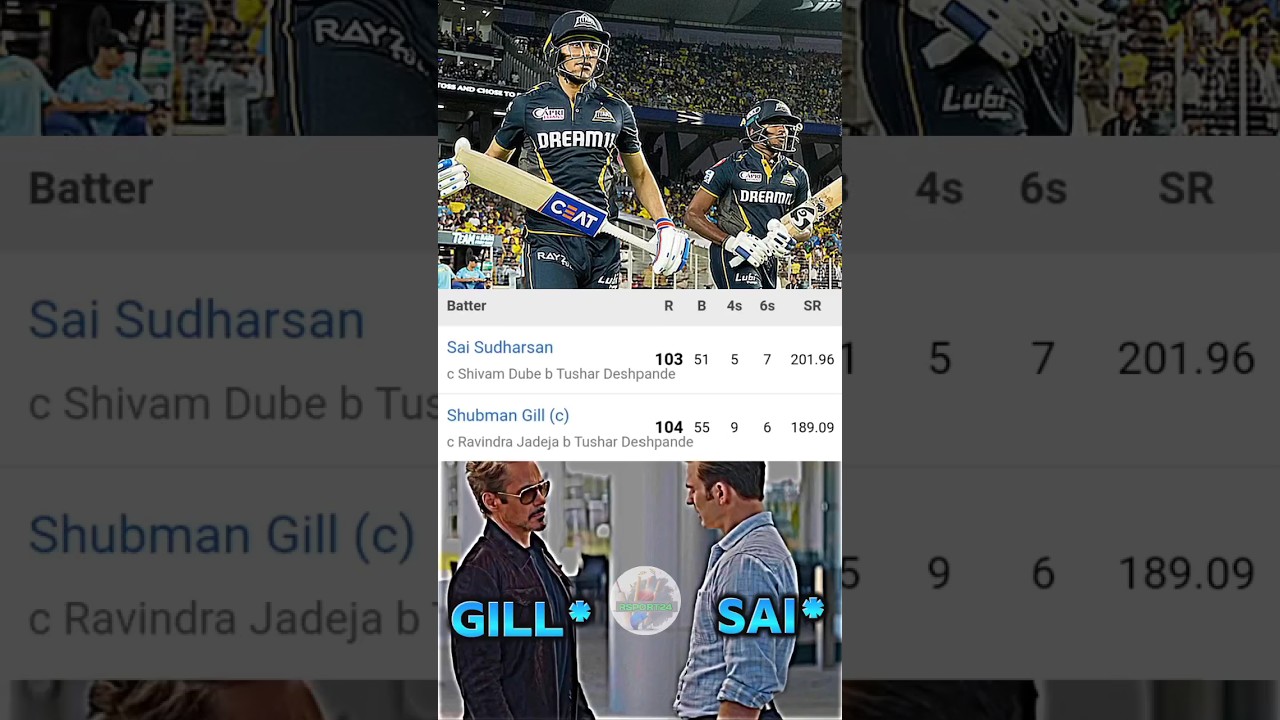 Shubmam Gill and Sai sudharsan century 🔥| CSK vs GT Match | #shubmangill  |#cskvsgt