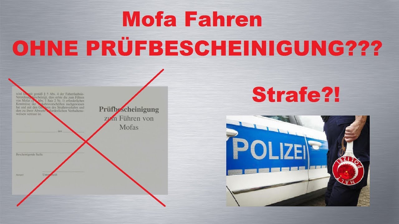 Mofa Fahren OHNE PRÜFBESCHEINIGUNG? Erwischt?!