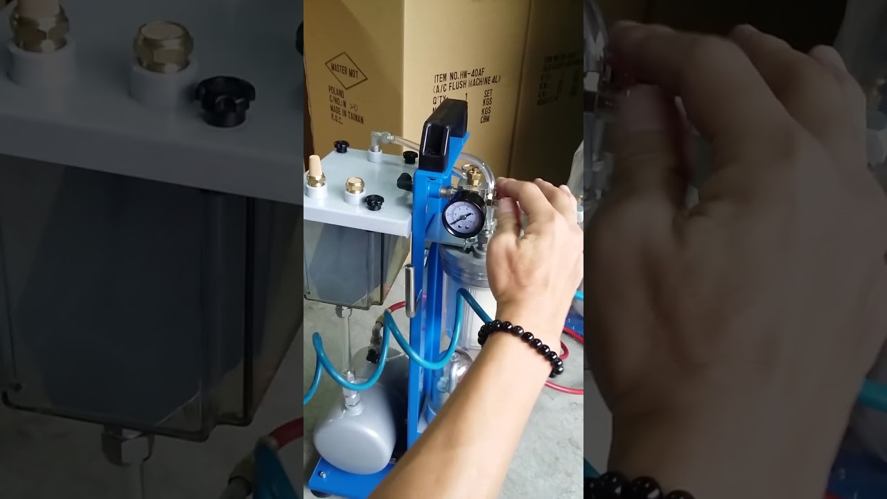 Demo HW02HF- Operation of A/C Flushing Machine Semi Automatic Circulation MIT