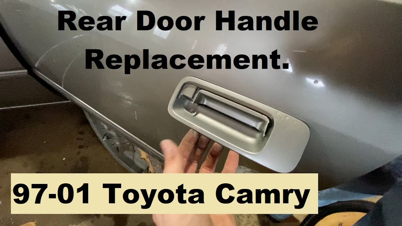 Как поменять ручку задней двери Toyota Camry 97 98 99 00 01 1997 1998 1999 2000 2001
