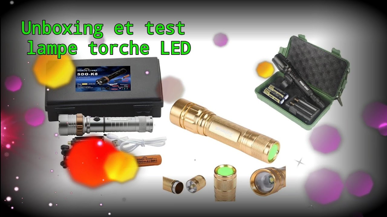 Unboxing et test lampe torche LED amazon