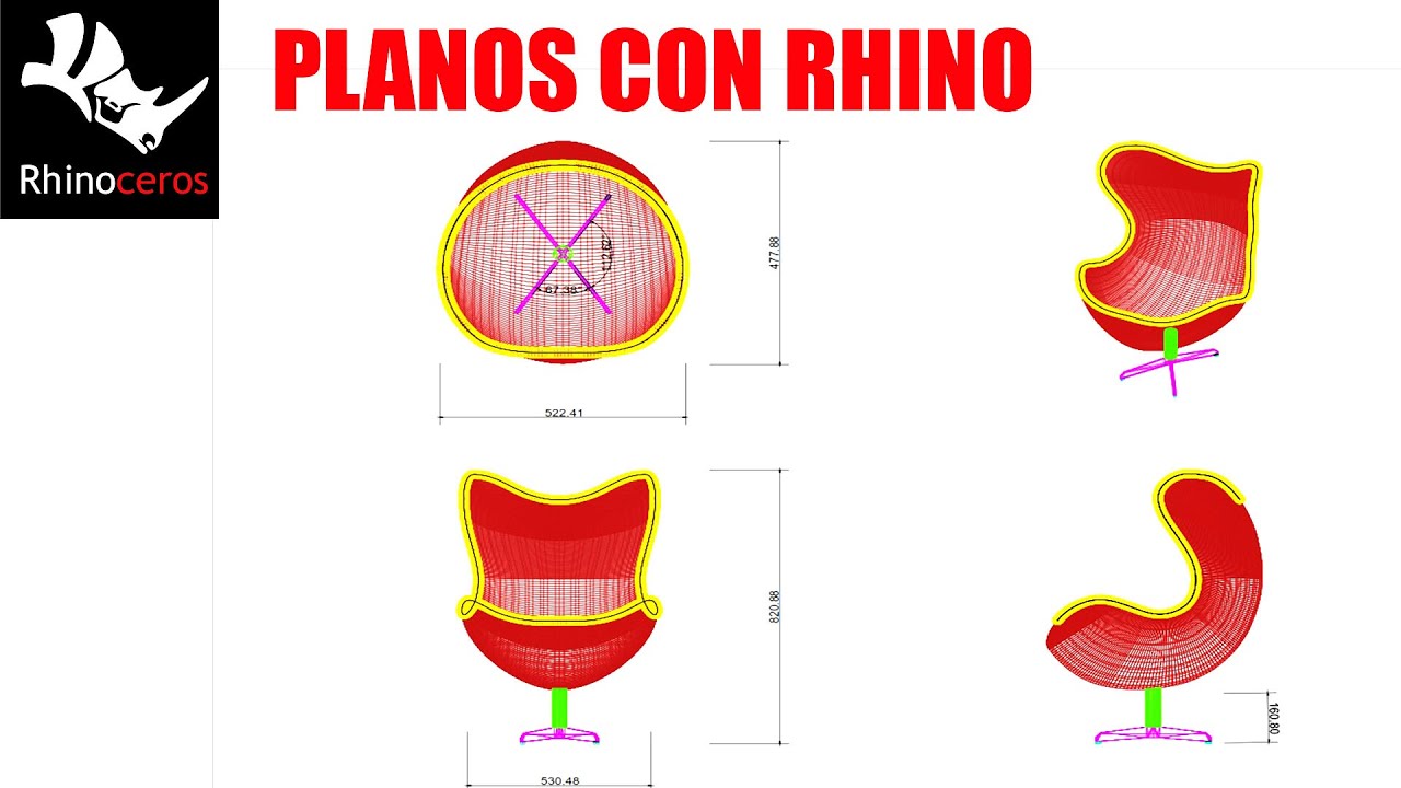 CREAMOS PLANOS DE LA SILLA EGG EN RHINOCEROS