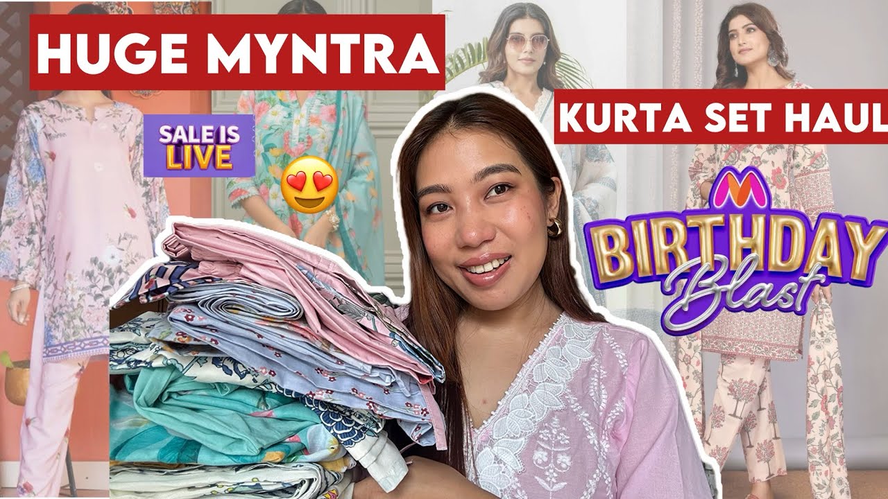 Huge myntra kurta sets haul!|Office,everyday wear kurtasets|summer collection#myntra#sale
