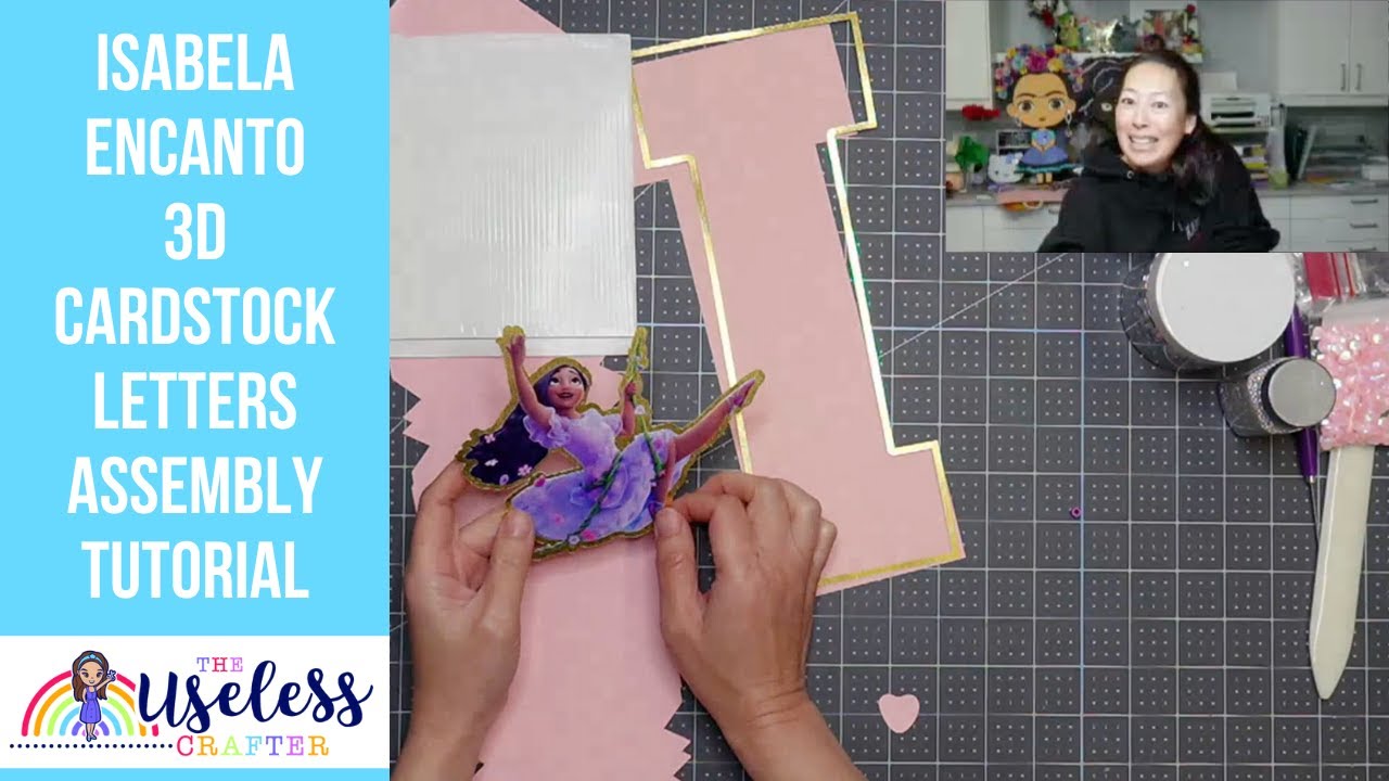 Encanto Isabela Cardstock 3D Letter Shaker Assembly Tutorial Part 1 |  The Useless Crafter