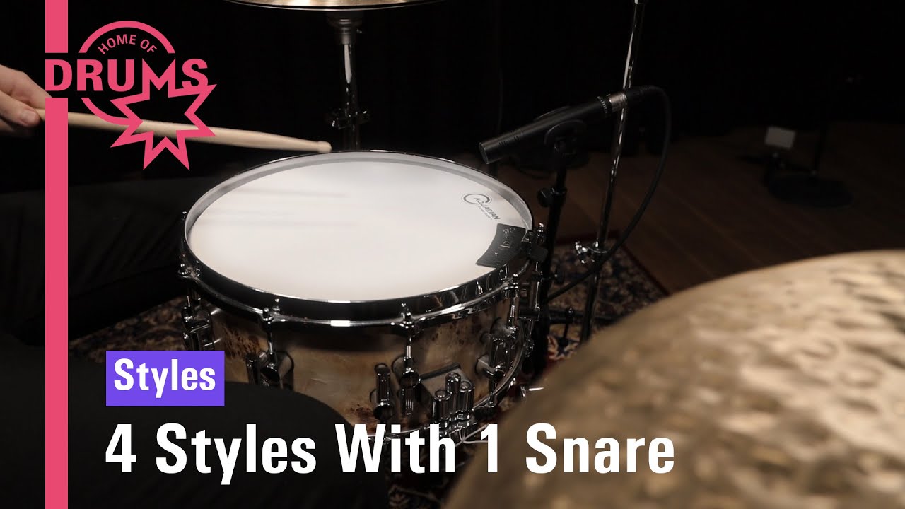 4 Drum Styles with 1 Snare | Home Of Drums