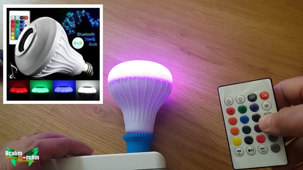 Arka dekor için ucuz ışık Renkli Led Lamba (kumandalı + dahili bluetooth hoparlör)