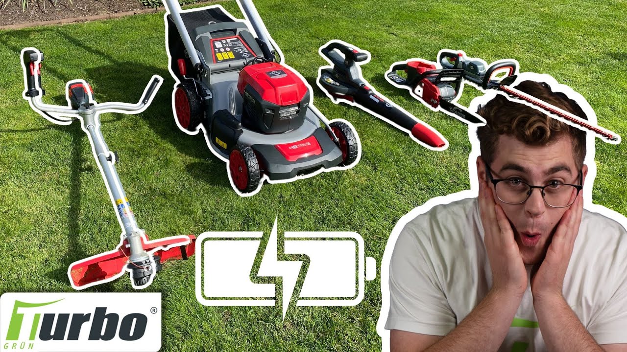 Vom Rasenmäher bis zum Rasentrimmer, alles mit einem Akku | Cramer Pordukte Unboxing | Turbogrün