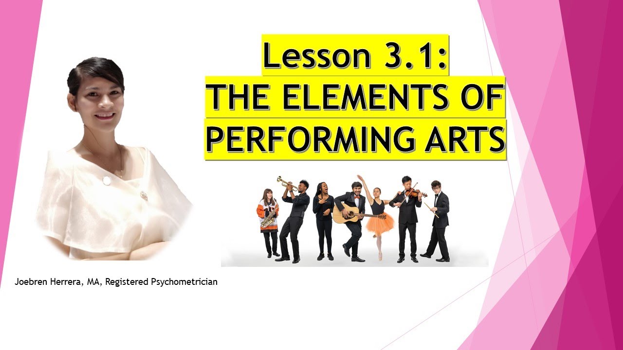 Lesson 3.1 (Art Appreciation): Elements of Performing Arts