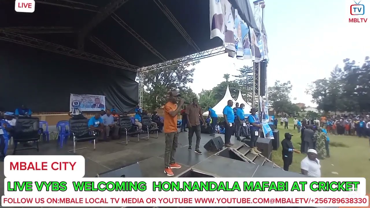 Live vybs at mbale cricket ground  home welcome  HON.NANDALA MAFABI FDC Flag 