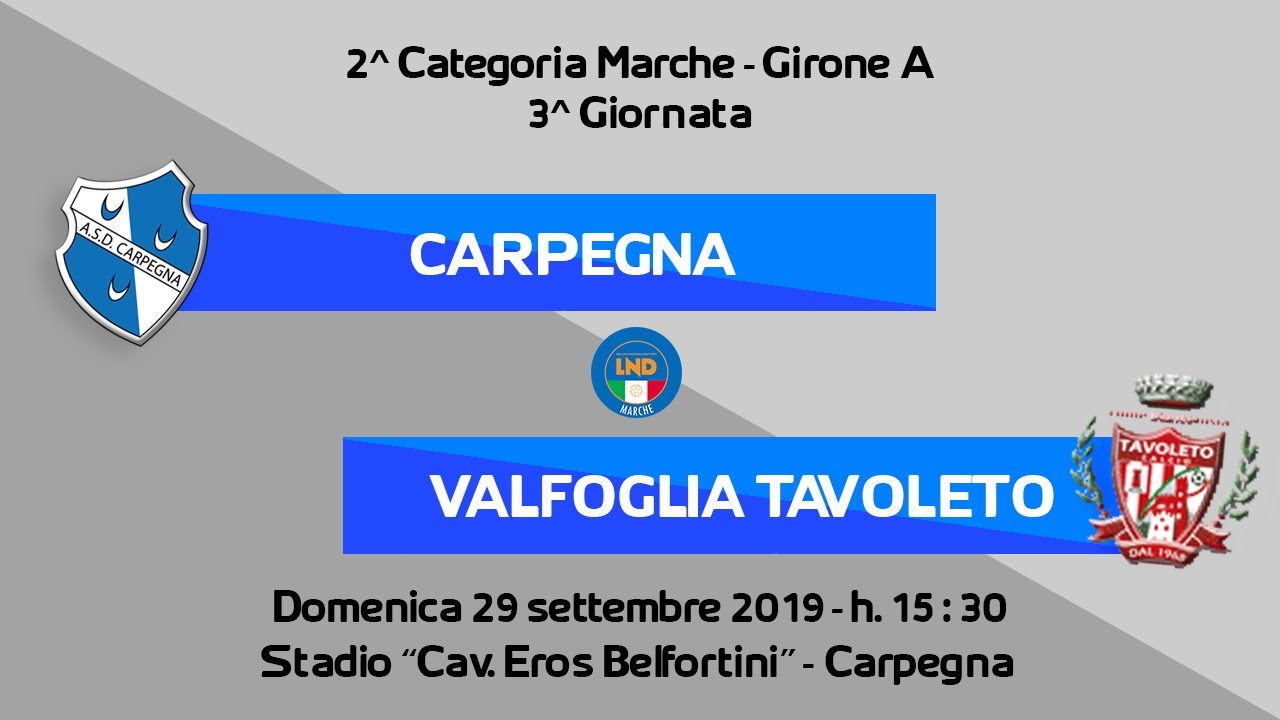 Carpegna - Valfoglia Tavoleto 0-2