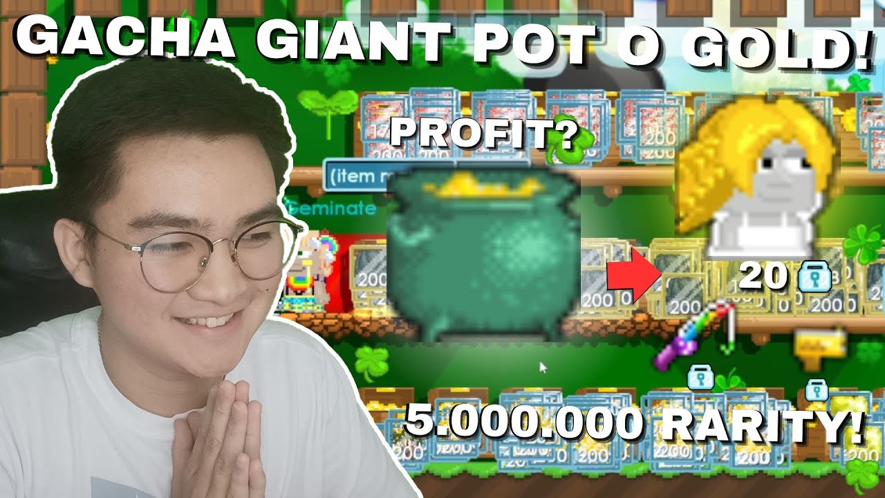 GACHA 5.000.000 RARITY DI GIANT POT O GOLD!! PROFIT TIDAK YA?! | Growtopia 2025