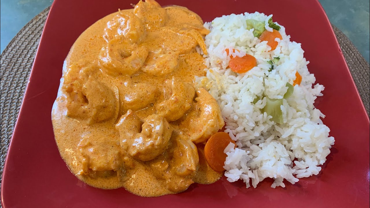 Camarones en crema con chile de árbol ami estilo