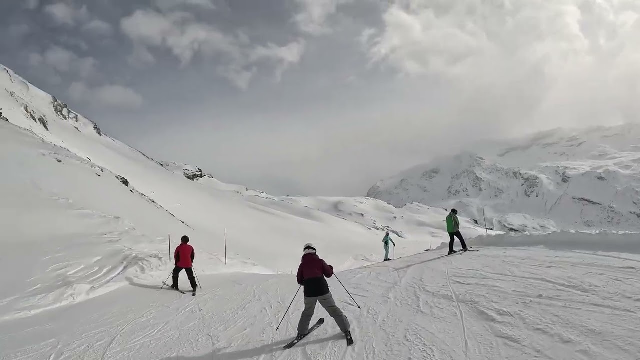 Zermatt Rothorn to Gant- piste 11 and piste 19 Part1